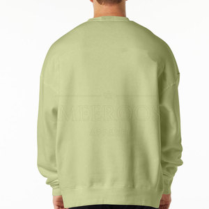 Sweat-shirt à capuche en molleton de coton, col rond, streetwear, pour l'hiver, homme, coupe ample, épaules tombantes, logo personnalisé - Product Image 2