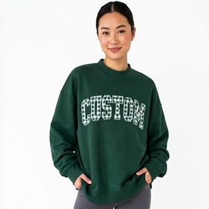 Sudadera Varsity Personalizada de Alta Calidad con Cierre de Cremallera, Diseño a Cuadros, Apliques, Regalo Escolar, Venta al Por Mayor - Product Image 4