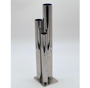 Florero Cilíndrico de Metal Dorado de Lujo, Moderno y Decorativo, Florero Alto para Mesa, Elegante Portaflores para Sala de Estar o Comedor - Product Image 6