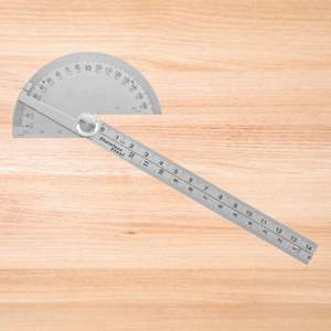 Transportador de ángulos de acero inoxidable con acabado pulido - Product Image 1