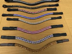 Wholesale Equestrian Leather Horse <b>Bridle</b> with Five Row Crystals Browbands Soft Padded Crystals Customizable Horse Equipment - Product Image 5