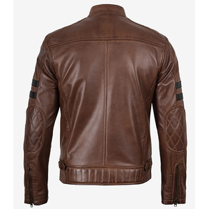 2026 OEM Tendances actuelles Vestes chauffantes en cuir de vachette marron Cogan pour hommes, haute qualité, faible MOQ, grandes tailles, mode hiver - Product Image 2