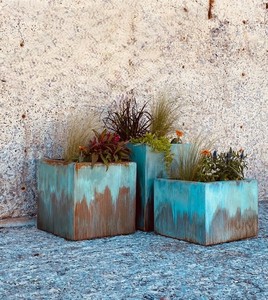 Maceta Metálica Geométrica Moderna, Decorativa, para Plantas de Interior y Exterior, para Hogar, Balcón, Sala de Estar, Oficina - Product Image 6
