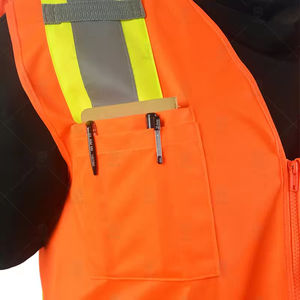 Veste réfléchissante haute visibilité pour travail de nuit, prix d'usine, OEM personnalisé, veste de sécurité pour ingénieur, gilet de sécurité haute visibilité avec poche - Product Image 4
