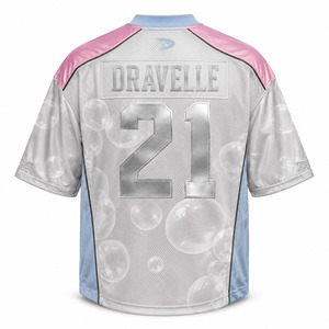 Camiseta de Fútbol Sublimada Personalizada, Cuello en V, Manga Corta, Malla Transpirable, Unisex, Adulto, Impresión del Número 21, Ropa Deportiva para Equipos, Todas las Temporadas - Product Image 2