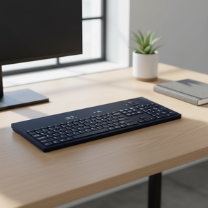 Nouveau clavier de bureau filaire USB Type-C sans fil en plastique à 108 touches avec lecteur d'empreintes digitales et fonction de coupe-copie - Product Image 2