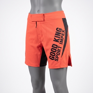 Pantalon de sport pour femmes, orange corail, avec panneau latéral contrastant, en tissu Vapor Dry, pour entraînement, équipement de grappling et tenue de combat en ring, fitness - Product Image 1