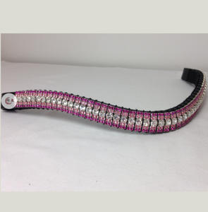 Bandes de sourcils de bride de cheval en cuir ornées - Product Image 5