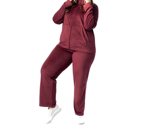 Conjunto Deportivo Ligero y Cálido para Mujer, Estilo Casual, 100% Algodón, Transpirable, de Secado Rápido, Diseño Moderno, 2 Piezas - Product Image 1