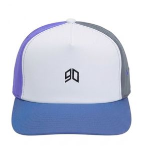 Baseball 90 Cap 6-Panel Adjustable Unisex Casual <b>Hat</b> White <b>Purple</b> Gray Blue Mesh Front Embroidery Logo OEM custom factory cap - Product Image 1