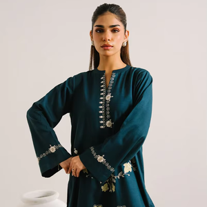 Ladies Dress Lightweight Custom Color Candy Color Mirror Embroidery <b>Sequined</b> Chiffon Natural Waist Work Salwar Kameez Sharara - Product Image 1