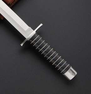 Espada Tanto Hecha a Mano con Mango de Micarta y Funda de Cuero, Borde Dentado, Multifuncional, Logotipos Personalizables, Embalaje - Product Image 3