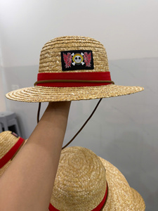 Chapeau Bob en Paille Tressée OEM avec Œillets Dessin Animé, Étiquette Personnalisée, Unisexe, Ajustable, Printemps-Été, Décontracté, Quotidien, Voyage, Plein Air, Cadeau - Product Image 2