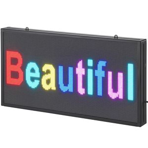 Panneau de Défilement LED en Couleur Programmable, Modèle d'Animation de Texte Personnalisé, Panneau d'Affichage, WIFI, Contrôle USB, Boutique de 27x14 Pouces, P5 - Product Image 1