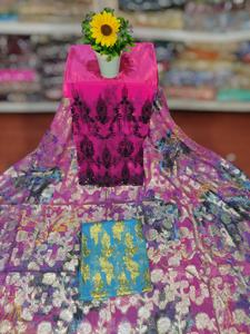 Tissu jacquard Fransawi Dirac somalien traditionnel 100 % soie viscose pour robes de mariée femmes et filles - Résistant aux taches et respirant - Product Image 6