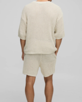 Ensembles de costumes d'automne pour hommes à prix de gros, respirants, personnalisés, décontractés, à séchage rapide, en fibre de bambou, imprimé léopard, tricoté polaire, délavé à l'acide