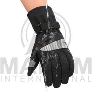 Gants de ski professionnels en cuir imperméable à prix très bas et de haute qualité, personnalisables - Product Image 2