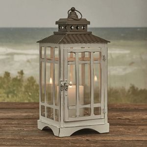 Lanterne décorative en bois, style rustique, à suspendre, pour salon, chambre, véranda, patio, jardin, mariage, restaurant - Product Image 3