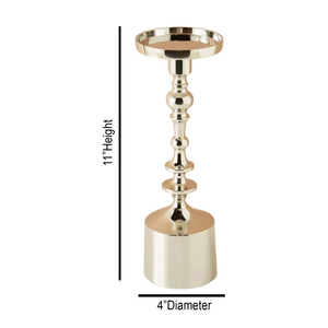 Ce porte-bougie en argent au design élégant avec une base ronde stable est parfait pour ajouter une touche d'élégance à votre décoration intérieure. - Product Image 2