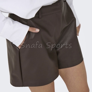 New Style Women Leather Shorts Breathable Plus Size Women Leather Shorts Low Price High Quality Women Leather Shorts - Product Image 4