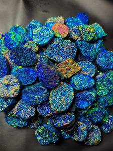 Cabujón de Titanio Druzy, Precio al por Mayor, Gema Suelta para Joyería Curativa, Colgante, Gema a Granel - Product Image 1