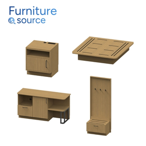 Meubles d'hôtel professionnels Hampton Inn Hotel Brand-Ensembles de chambre à coucher MDF + HPL + mélamine grain de bois de l'usine du Vietnam - Product Image 3