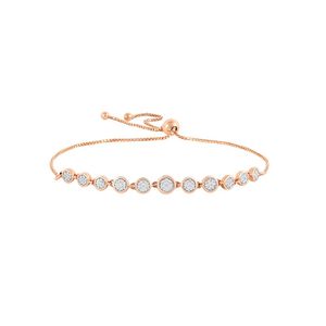 Beautiful Geometric Design Diamond <b>Bracelet</b> <b>Adjustable</b> Rose Gold Luxury <b>Bracelet</b> for Women - Product Image 1