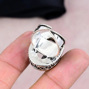 Faceted White Topaz Gemstone <b>Ring</b> 925 Silver <b>Crystal</b> <b>Ring</b> Dainty Minimalist <b>Ring</b> Handmade Vintage Style Elegant Jewelry - Product Image 2