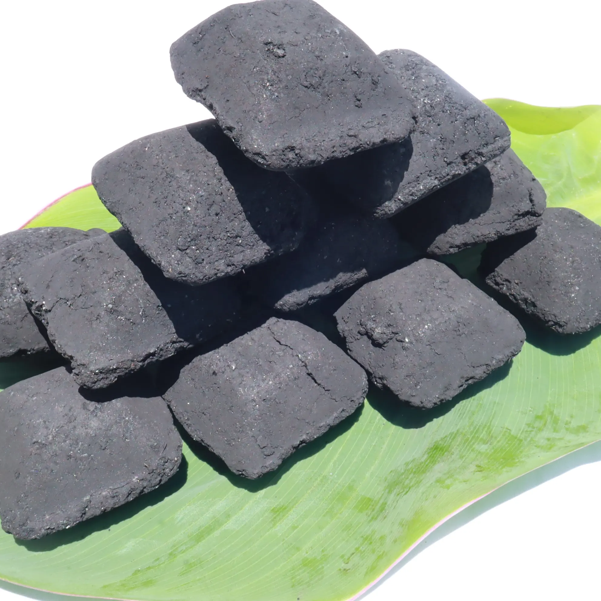 Süper üst fabrika özelleştirilmiş kalite ve Minimum sipariş miktarı (adedi) hindistan cevizi kömürü briket barbekü ev uygulamaları