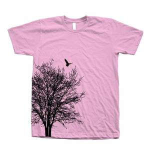 Camiseta Verde para Hombre con Estampado de Árbol y Pájaro, Manga Corta, Cuello Redondo, Diseño Casual, Corte Regular, 100% Algodón Jersey - Product Image 5