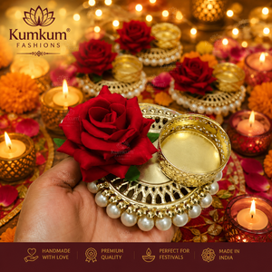 Support de bougie chauffe-plat décoratif floral rose fait main indien tendance pour Diwali, mariage, Pooja, décoration intérieure, cadeau de retour festif et souvenir - Product Image 3