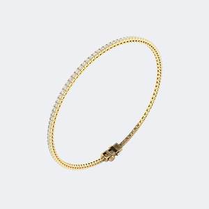 Pulsera de Diamantes Cultivados en Laboratorio de 1.43 CTW, Certificación IGI, Corte Brillante E-F VVS2, Oro de 14K, Sostenible - Product Image 5