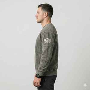 Nouveau sweat-shirt ample d'été en coton épais, personnalisable avec logo, respirant pour homme - Product Image 4