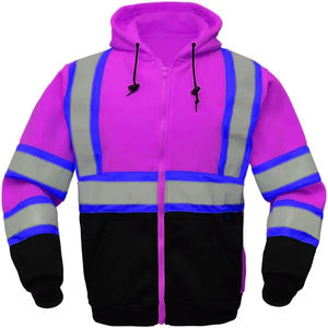 Sudadera con Capucha de Seguridad Térmica de Poliéster Impermeable y Antiestática |   Ropa de Trabajo de Invierno de Alta Visibilidad Reflectante para Hombre, Tallas Grandes - Product Image 2