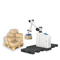Robot de palettisation collaboratif industriel automatique avec ventouse et bras pour sacs et cartons, avec fonction de nivellement