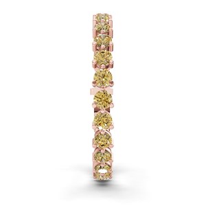 Bracelet tennis en or blanc 10 carats avec diamants de laboratoire jaune citron ronds Anahita (2 carats) Tw. Bague de luxe sertie clos pour femme, idéale pour les fêtes, vente en gros - Product Image 1