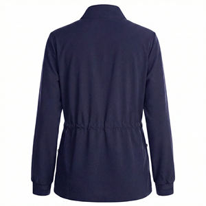 Blouse médicale personnalisée avec logo, poignets côtelés, col montant, prix de gros, uniformes professionnels de santé OEM, blouses de travail - Product Image 3