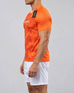 เสื้อฟุตบอลแขนสั้นสีส้มสำหรับผู้ชาย Claw Intl ระบายอากาศได้ดี ทรงพอดีตัว คอกลม มีโลโก้ด้านหลัง - Product Image 5