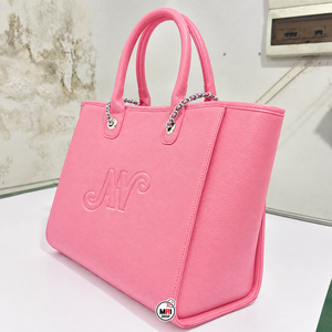 Bolsos Tote de Piel Sintética Rosa Estilo Nueva York al por Mayor con Letras Grabadas y Cadenas, Moda de Última Tendencia para Uso Diario de Mujer, Abiertos, para Todas las Estaciones - Product Image 2