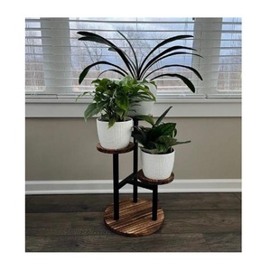 Functional Iron <b>Plant</b> Pot Stand with Stylish Appeal for Indoor Outdoor Garden Balcony Living Room Decorative Arrangement - Product Image 4
