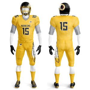 Ensemble d'uniformes de football américain personnalisés OEM, séchage rapide, respirant, anti-UV, anti-bactérien, sublimé, léger, 100% polyester - Product Image 2