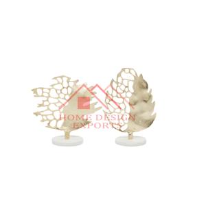 Escultura de Mesa con Diseño de Hoja para Decoración del Hogar, Escultura de Hoja Dorada de Aluminio Metálico de Alta Calidad para Decoración de Escritorio de Oficina - Product Image 1