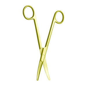 Full Gold Nurse Bandage Scissors 5.5" Blunt Edge Steel Medical Surgical Curved Blade Dressing Scissors By <b>Blush</b> Surgical - Product Image 3