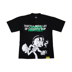 Camisetas casuales personalizables de cuello redondo para hombre Chiefin Heavily Desto Dubb, estilo urbano, con la frase 'THAT'S A AWFUL LOT OF COUGH SYRUP' - Product Image 1