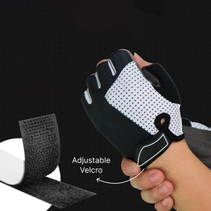 <b>Half</b> Finger Cycling Gloves for Gym and Outdoor Sports Padded Anti <b>Slip</b> Palm Breathable Back Cycling Gloves for Men - Product Image 6