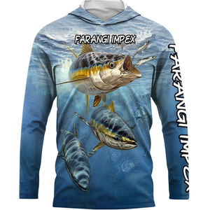 Camisetas de Pesca de Atún Sublimadas Personalizadas para Torneos, Ropa de Caza Unisex, Transpirable, de Secado Rápido, Elástica, de Poliéster y Spandex - Product Image 1