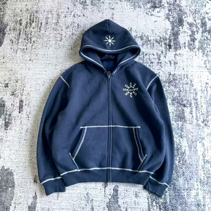 เสื้อฮู้ดดี้โอเวอร์ไซส์ HD3504 ผ้าเฟรนช์เทอร์รี่คุณภาพสูง ทรงครอป ยูนิเซ็กส์ สำหรับผู้ชาย พิมพ์ลาย ปักลาย คุณภาพสูง - Product Image 1