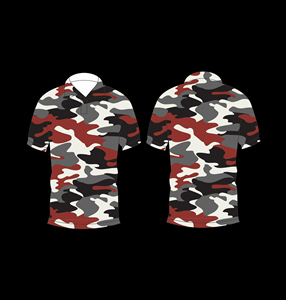 Men's Red Black Grey <b>Camouflage</b> Polo <b>Shirt</b> Short Sleeve Casual Printed Golf T <b>Shirt</b> - Product Image 6