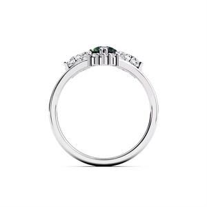 Anillo de zafiro Montana creado en laboratorio clásico de Plata de Ley 925, joyería semipreciosa para bodas, fiestas, venta al por mayor, costo de fábrica - Product Image 3