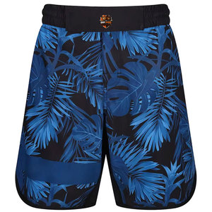 Pantalones Cortos de MMA Duraderos para Hombre, Cintura Elástica, Aberturas Laterales, Material Ligero de Poliéster/Algodón de Secado Rápido, Perfectos para Entrenamiento en el Gimnasio - Product Image 5